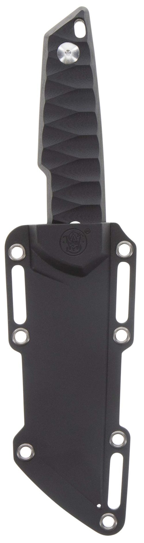 Smith & Wesson 24/7 8.5in S.S. Full Tang Fixed Blade Knife with 4in Tanto Blade and G10 Handle with Rigid Sheath for Outdoor, Tactical, Survival and EDC,Black