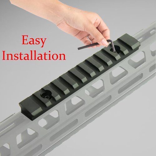 Gotical 11 Slots Rail Compatible with M LOK Handguard Eleven Slots Rail Picatinny Rail (2 Pieces 11 Slot in Dark-Earth Color)