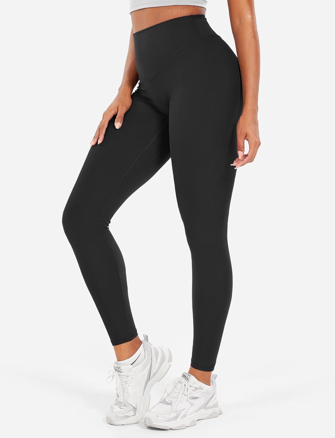 YEOREO High Waisted Workout Leggings - Hidden Scrunch Tummy Control Yoga Pants for Women
