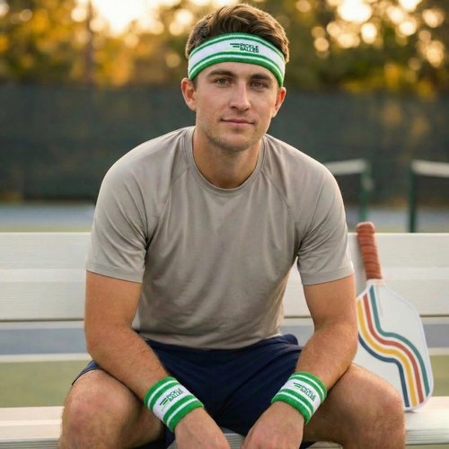 Super Fly Goods – Premium Pickleball Gifts & Accessories for Men & Women | 2 Wrist Sweat Bands & 1 Headband | Sweat Band Set (Pickleball Head & Wristband Set)