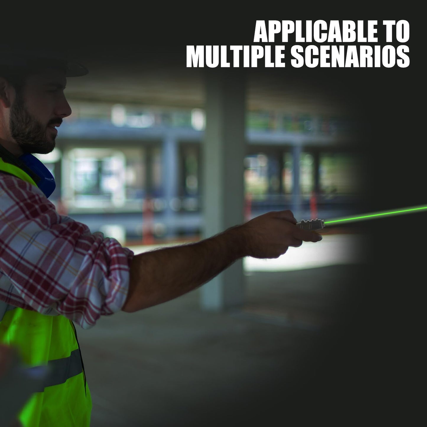 ZBULAR Green Laser (Class IIIA Laser Output is <5mW), 2 Mile Range with Strobe Function Type-C Rechargeable Compatible with M-Lock Rail