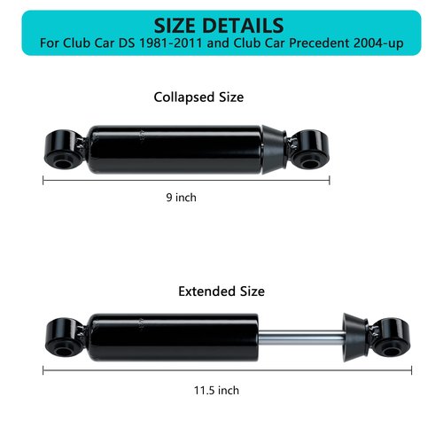 10L0L Golf Cart Front Shock Absorbers for Club Car DS Shocks G&E 1981-2011 1010991, 2004-Up Club Car Precedent Shocks 1014235 102588601-2-Pack