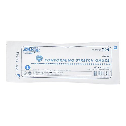 Dukal White Conforming Bandage Sterile 4" x 4-1/10 Yd 704 12 per Bag