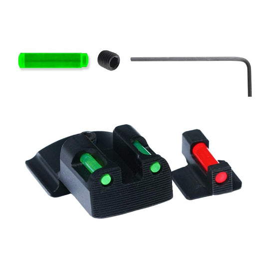 TAG PRECISION Tactical Gun Sights Compatible with Novak 1911 Government 9mm/.40 S&W (.270/.450) | Tactical CNC-Machined Steel Nitride Coated Front & Rear Handgun Sights | Full Fiber (TSF)