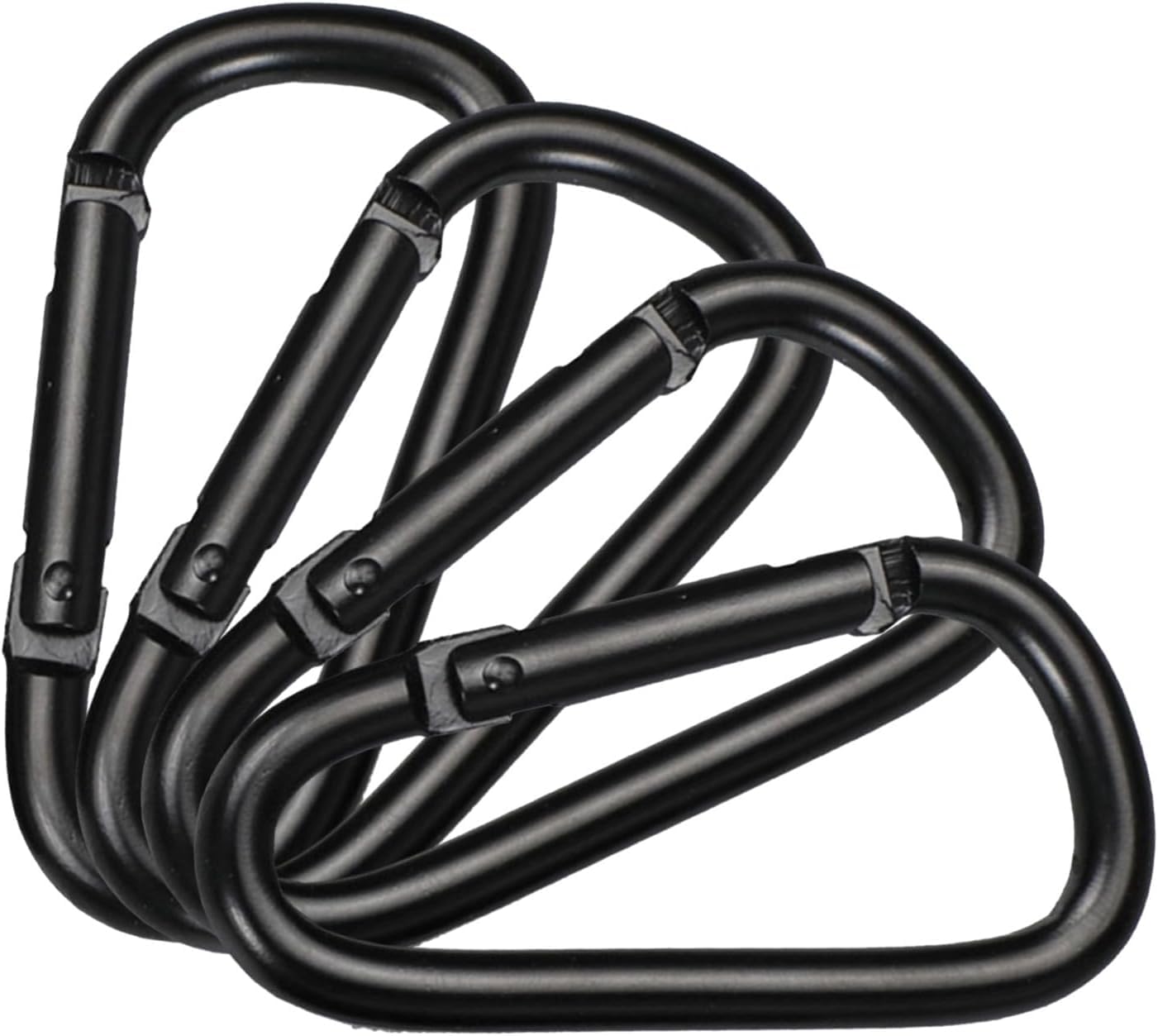 5PCS Aluminum Alloy Carabiner Clips, Locking Spring Clips for Outdoor Camping Hiking Keychains | Heavy Duty D-Ring Hooks