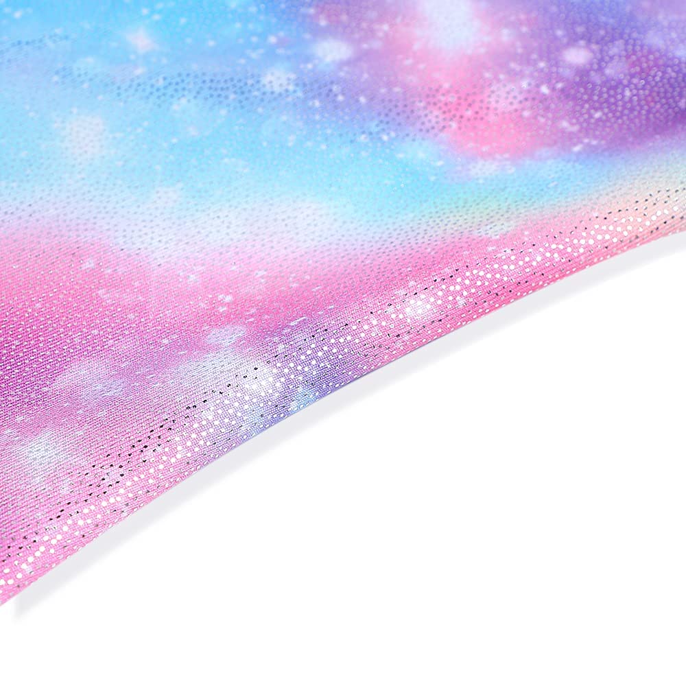 Leotards for Girls Gymnastics Unicorn Athletic Dance Wear Shiny Rainbow Blue Hotpink (Rainbow Galaxy, 3-4T)