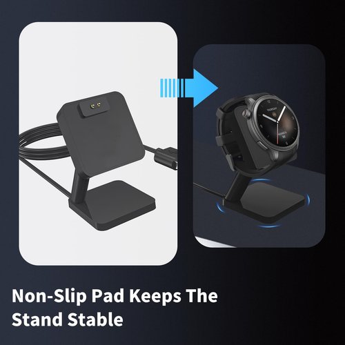 Charger Stand for Amazfit T-Rex Ultra 2/Active Max/T-rex 3 Pro/Balance/T-REX3,Magnetic Charging Cradle for Amazfit T-Rex Ultra 2/Active Max/T-rex 3 Pro/Balance/T-REX3 Charge Station Base