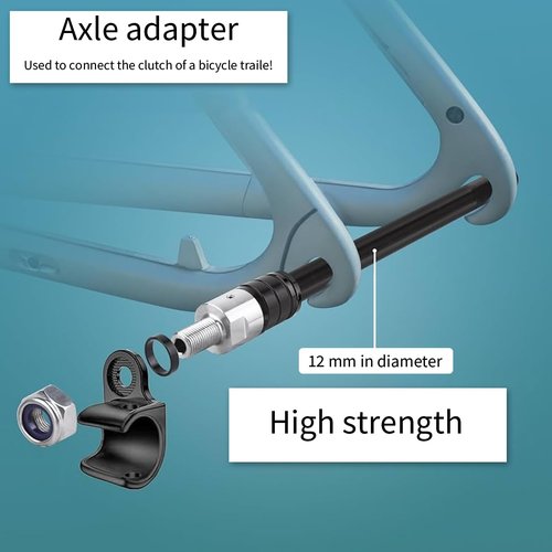 kelingsi Bicycle Trailer Hitch Adapter,Adjustable M12x1.0/1.5/1.75 Thru Axle (160-178mm),304 Stainless Steel & Aluminum for Cyclists with Bicycle Trailers and Thru Axle Bikes（1.5/160-178）