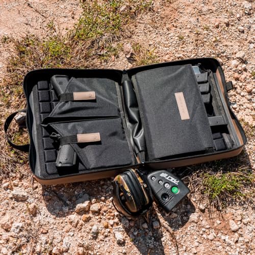Double Pistol Case - Zippered Semi-Rigid Gun Case, Black & Flat Dark Earth