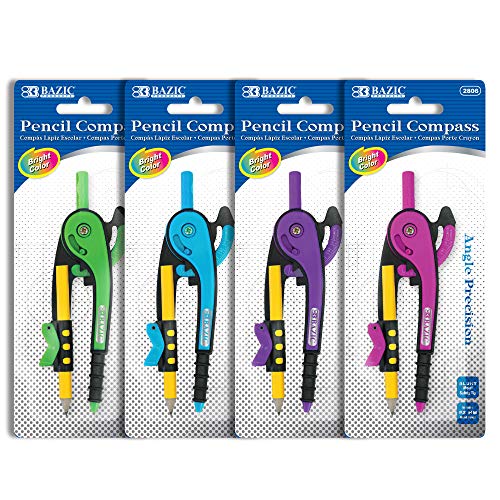 Scale-Arm Geometry Compass with #2 Wood Pencil - 1 Pack