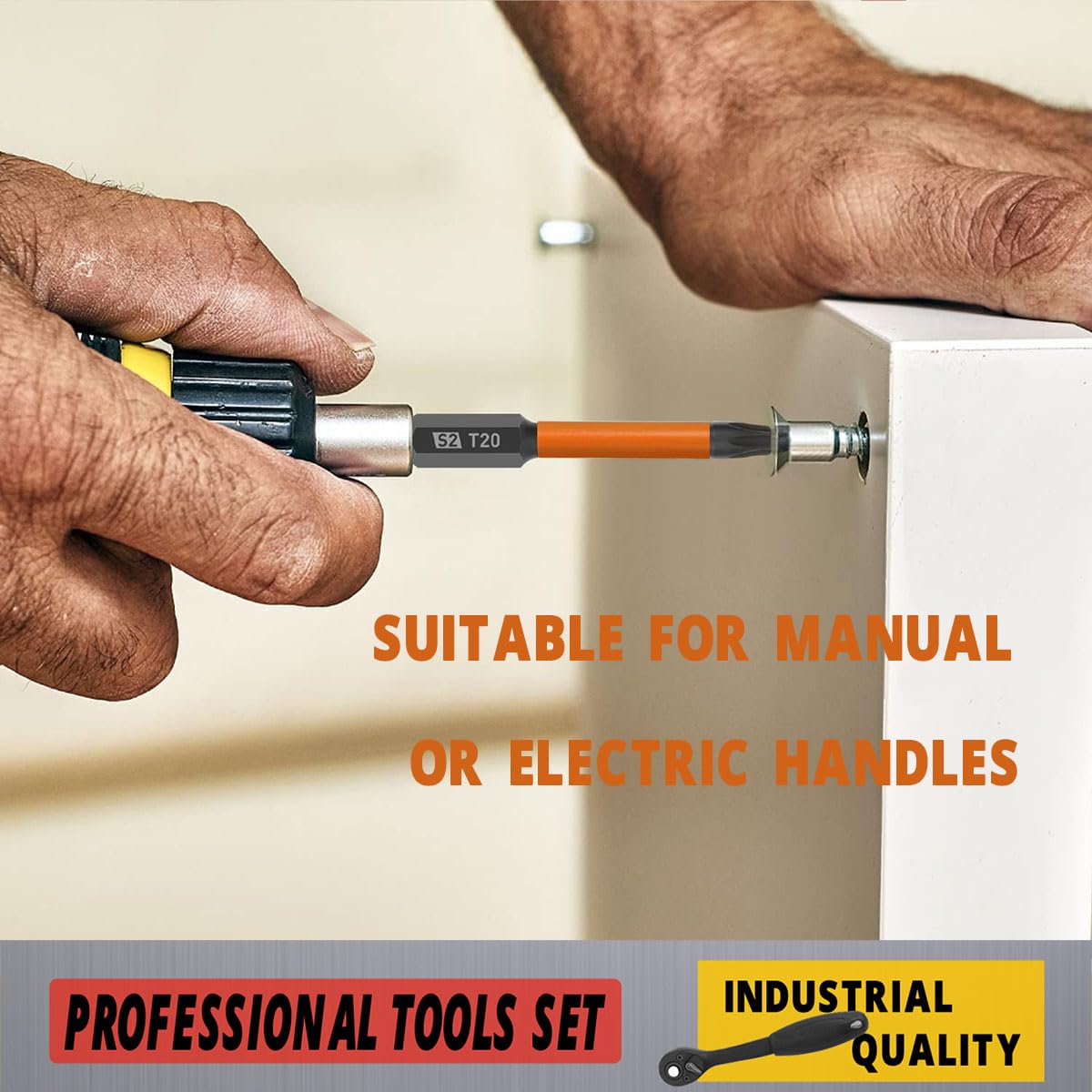 12-Piece Tamper Resistant Torx Bits Set, 60mm Impact Driver Bit Set, Drill Hex Bit Set T5 - T40