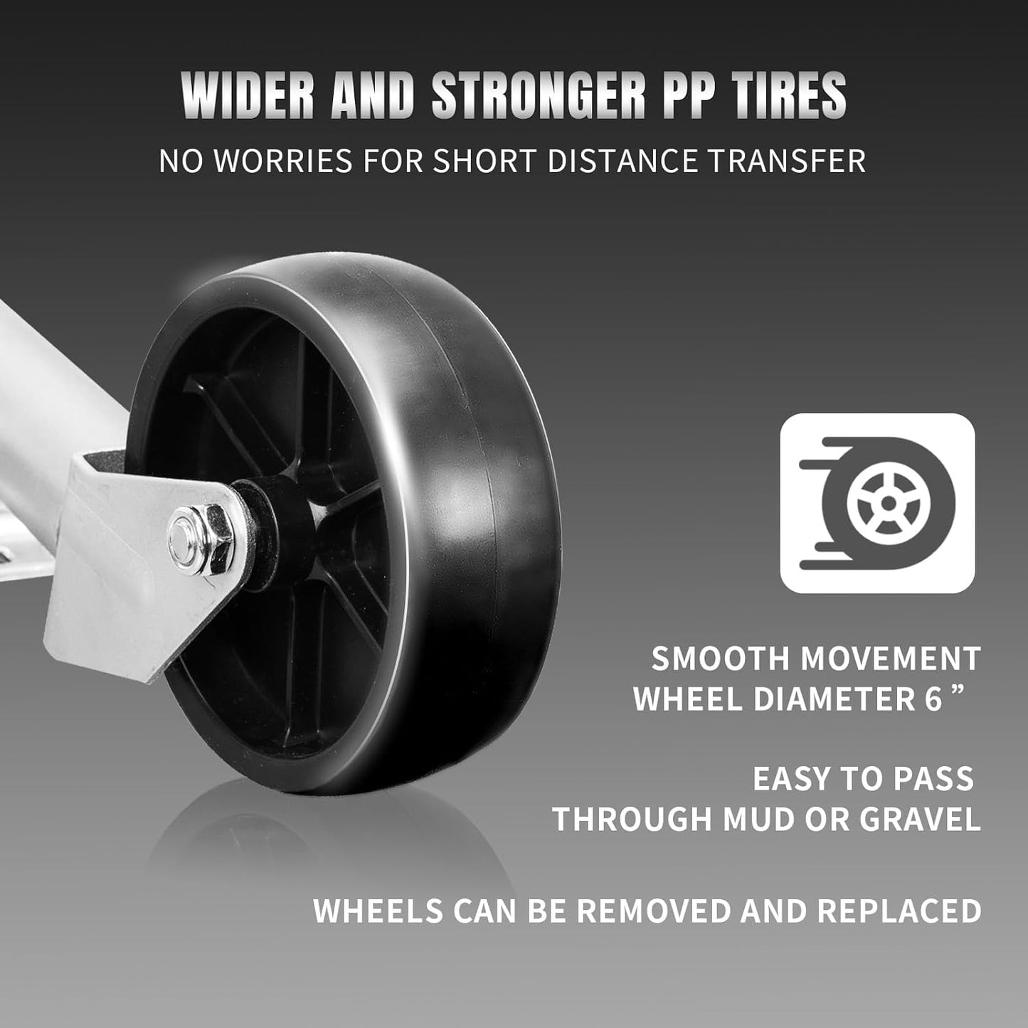 Road DAWG Trailer Jack - Heavy Duty Swivel Design with Wheel | 1000lbs Capacity, 10" Lift