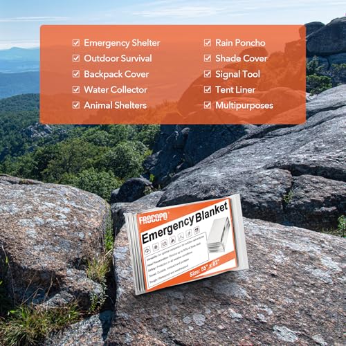 Emergency Mylar Blanket 6 Pack - Waterproof Survival Blankets