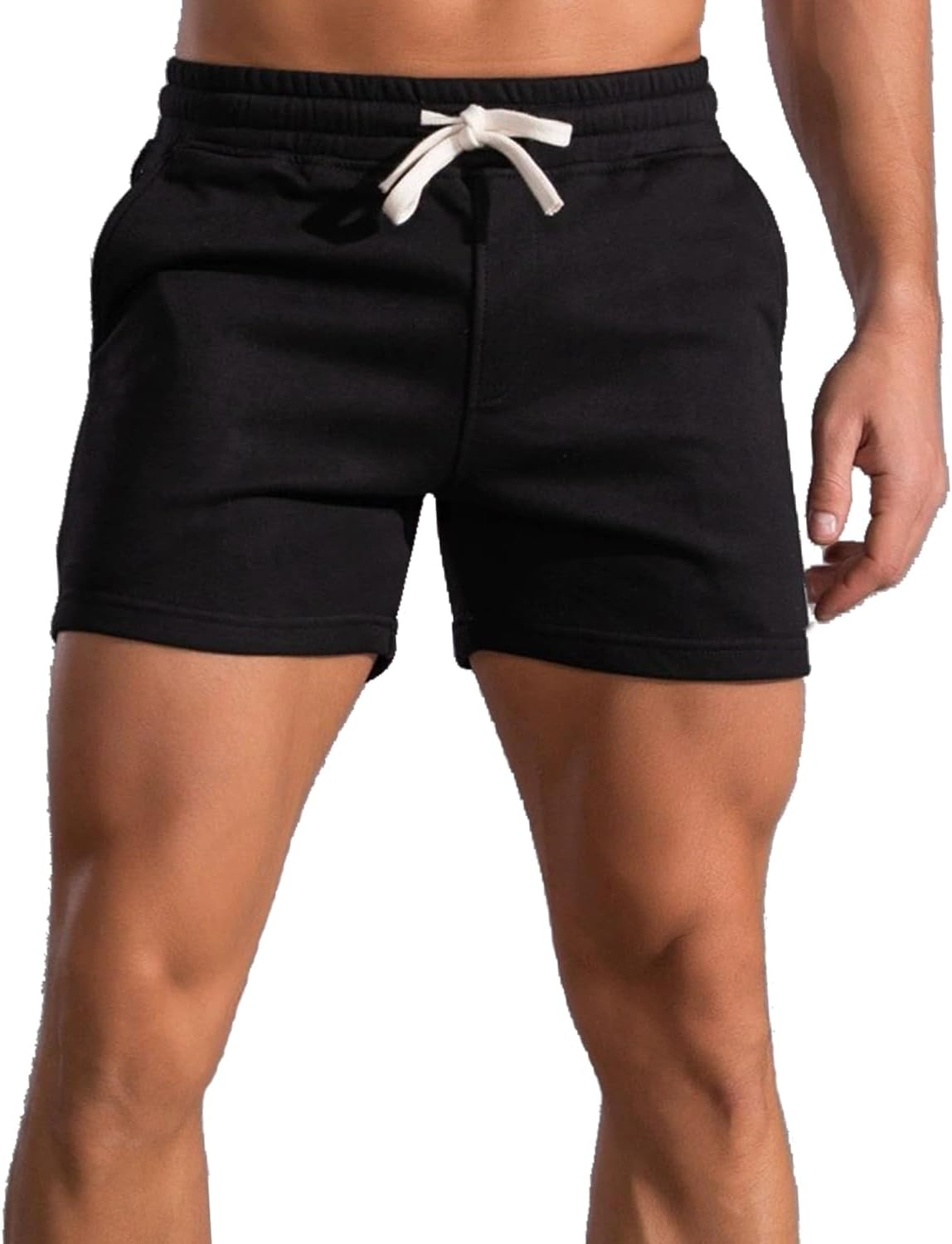 Skiennix Men's Cotton Sweat Shorts - Comfortable Workout Shorts with Pockets | 5.5/7 Inch Size
