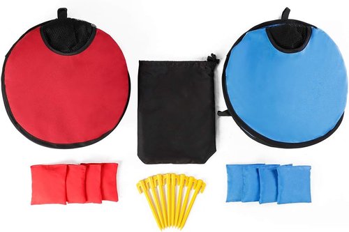 G4Free Portable Collapsible Cornhole Game Set - 5 Holes, 8 Bean Bags, 3ft x 2ft for Camping & Travel