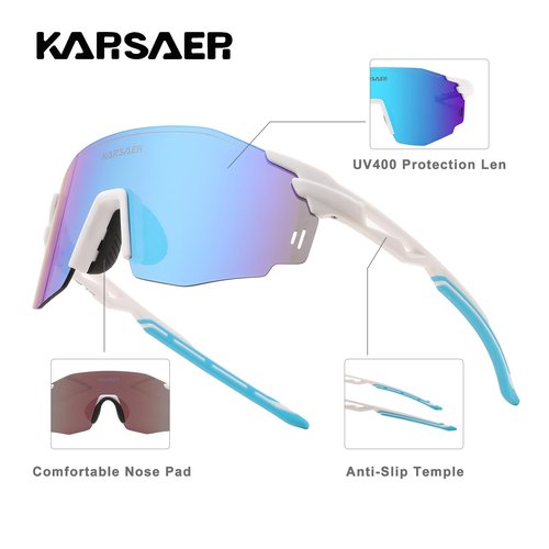 Karsaer Vision Sports Sunglasses for Men and Women TR90 Frame, UV400 Protection, Ideal for Cycling, Running, Baseball