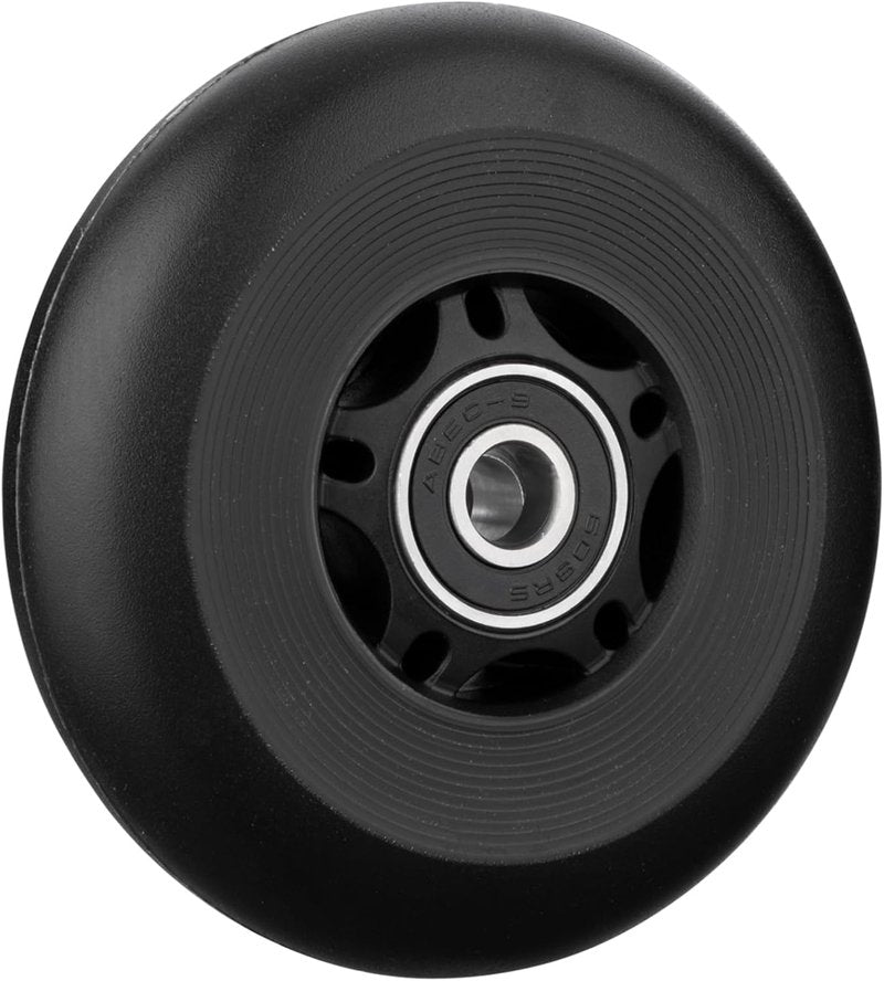 AOWISH 8-Pack Inline Skate Replacement Wheels 85A Outdoor Asphalt Formula Roller Blades Wheels Indoor Roller Blades Wheels with Bearings ABEC-9 & Floating Spacers (Black, 76mm)