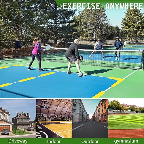 Court Lines Marker Kit - Anti-Slip & Wind-Resistant - 28pcs Yellow/Orange