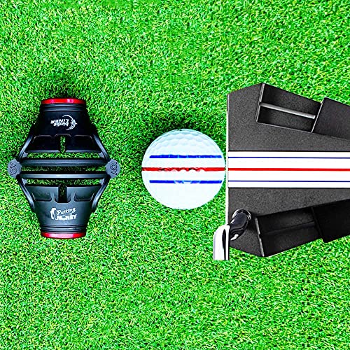 360-Degree Golf Ball Marker Alignment Tool Kit - Black