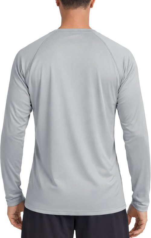 Boladeci Men's UV SPF 50+ Long Sleeve Rash Guard - Lightweight Quick-Dry Swim Shirt