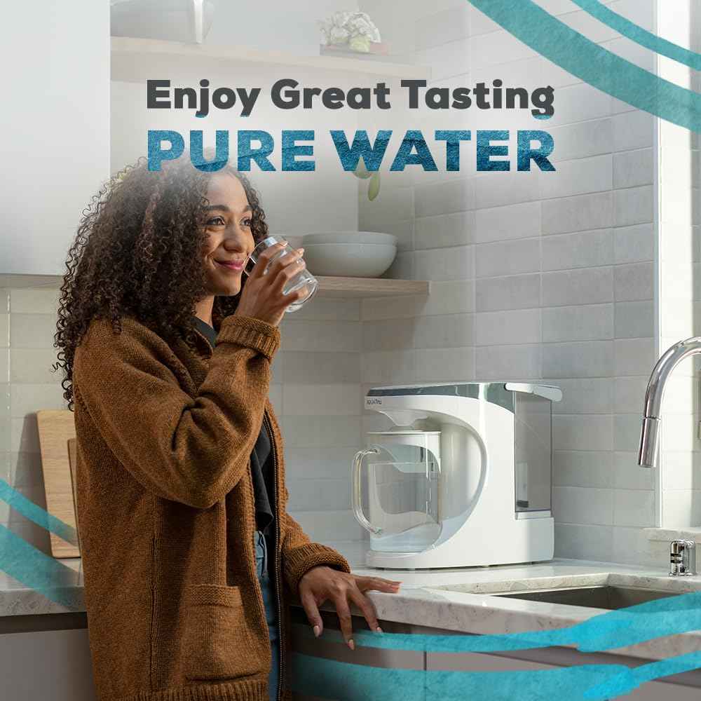 AquaTru Carafe AT100 Reverse Osmosis Filter | Reduces Arsenic, Lead, Parasitic Cysts, Copper, and More | Filters Impurities Down to 1/10000 of a Micron!