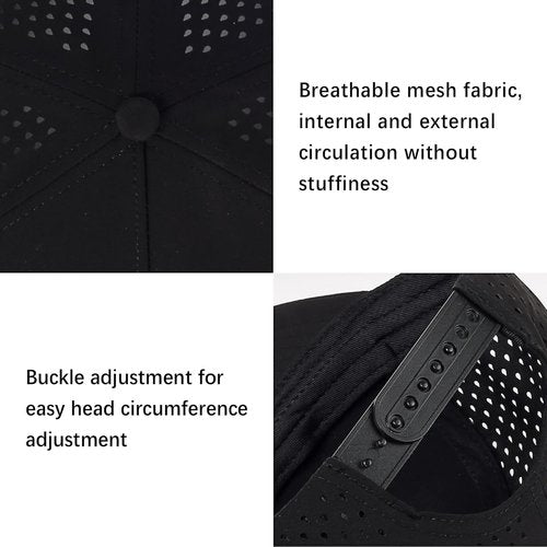 HH HOFNEN Quick Dry Baseball Cap - Mesh Snapback Hat for Sun & Rain Protection | Unisex Design