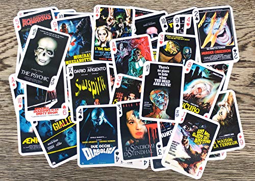 Giallo Playing Cards - Vintage Horror Movie Posters Deck (54 Unique Cards)