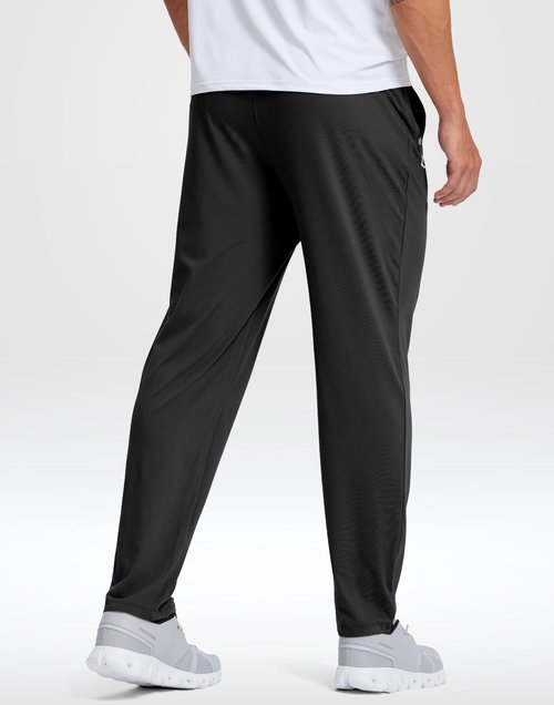 G Gradual Men's Sweatpants with Zipper Pockets Lightweight Athletic Workout Pants Soft Casual Lounge Sweat Pants for Mens(Black, XL)