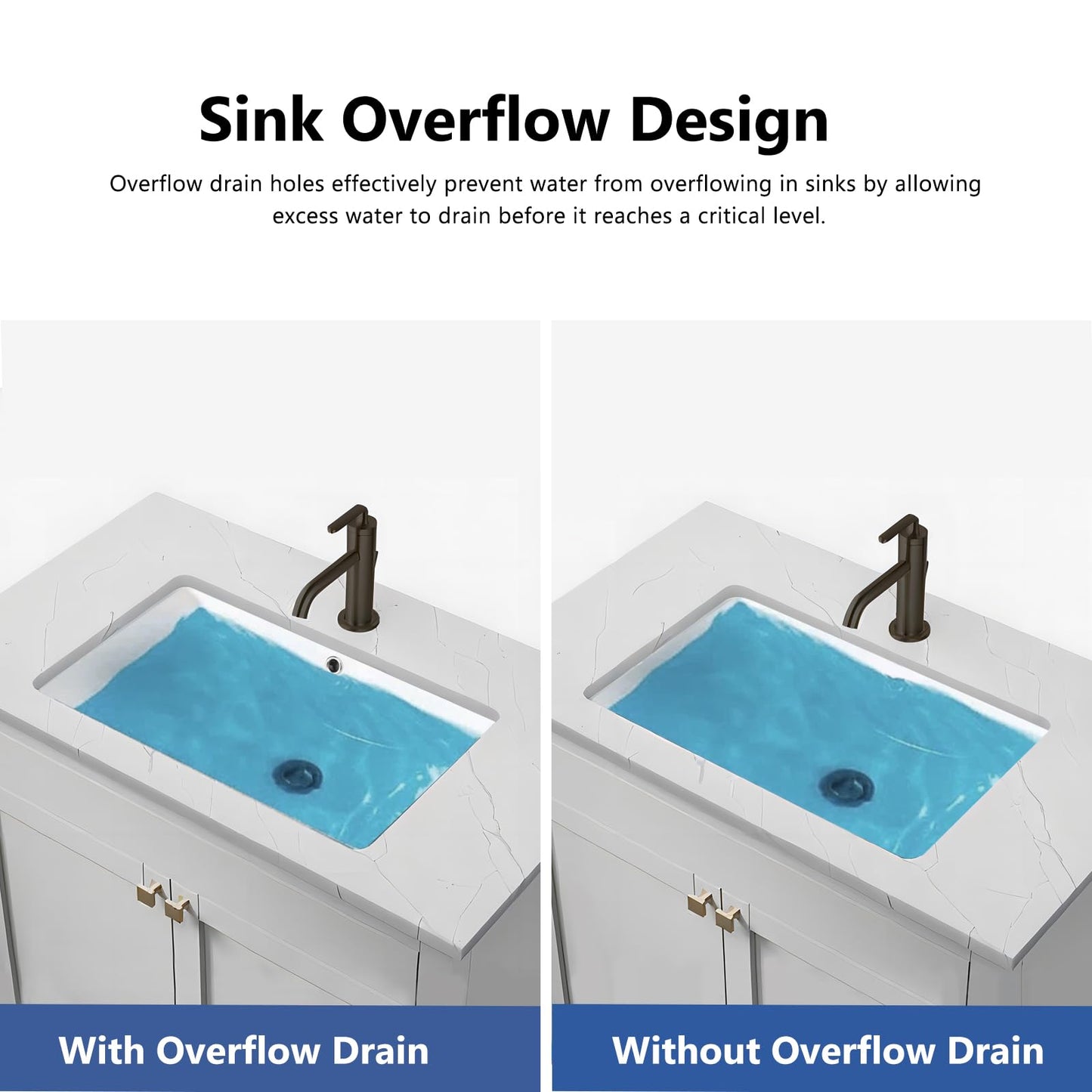 EQLOO Rectangular Undermount Bathroom Sink - 20 X 15 inch Vessel Sink,Undermount Bathroom Sink Rectangle, White Ceramic Lavatory Vanity Basin with Overflow