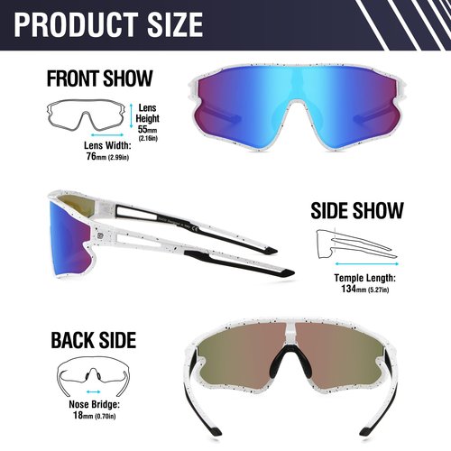 DUCO Sports Sunglasses for Men Women Running Baseball Fishing Tennis Pickleball Polarized Cycling Glasses UV400 Protection DC0023