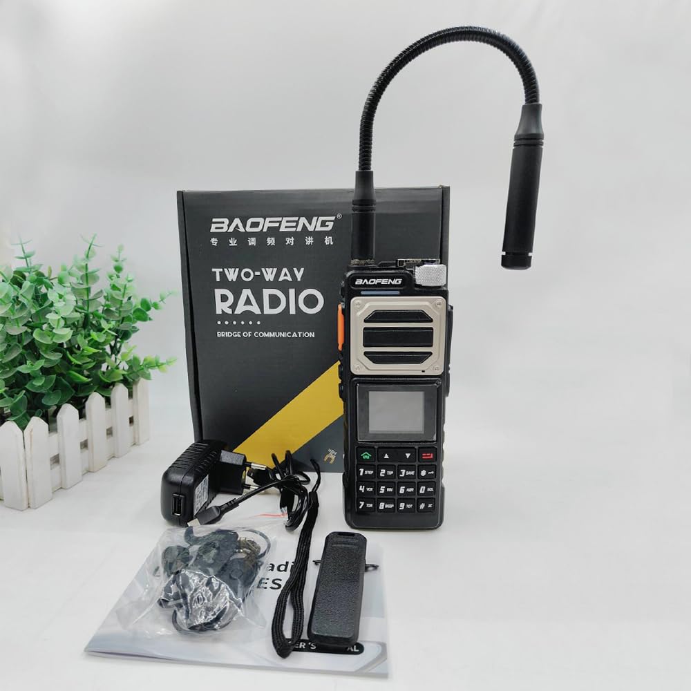 Baofeng Tri-Band Two Way Radio UV-25 10W Long Range Walkie Talkie with Wireless Copy Fequency Function UV25A with K Plug USB Cable for Adults