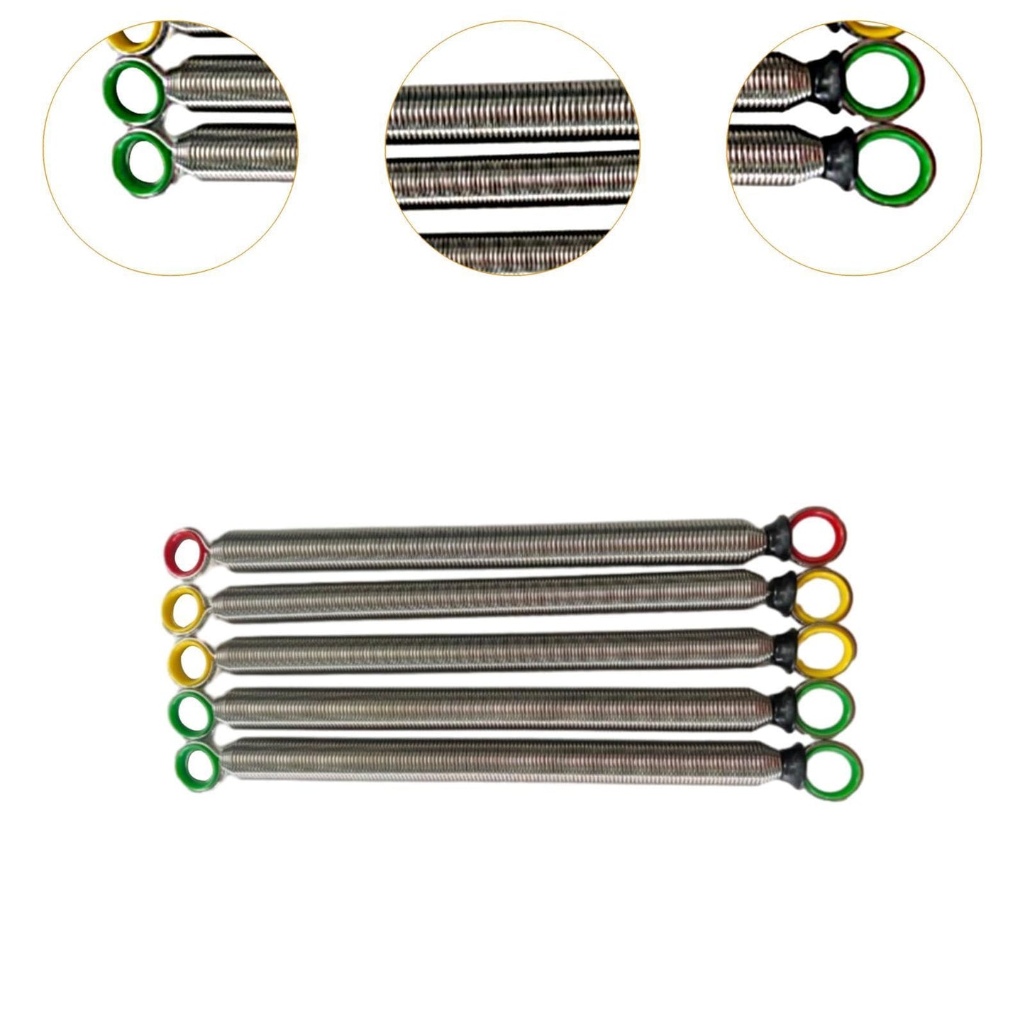 Colaxi 5pcs Pilates Reformer Pilate Equipment Accessories Wire Steel Tension Spring