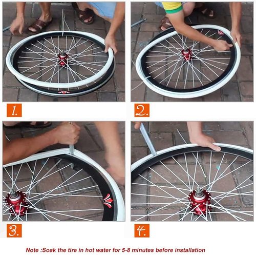 CATAZER 9 Inch Solid Tire for Electric Scooter BMX Trolley Trailer Solid Tyre Without Inner Tube Tyre 9 Inch 2.80/2.50-4