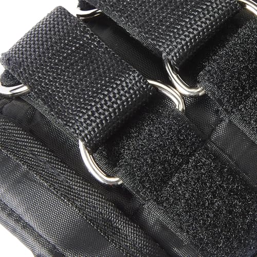 Adjustable Ankle Weights Set - 5 Pound (2.5 lbs Each) - Black