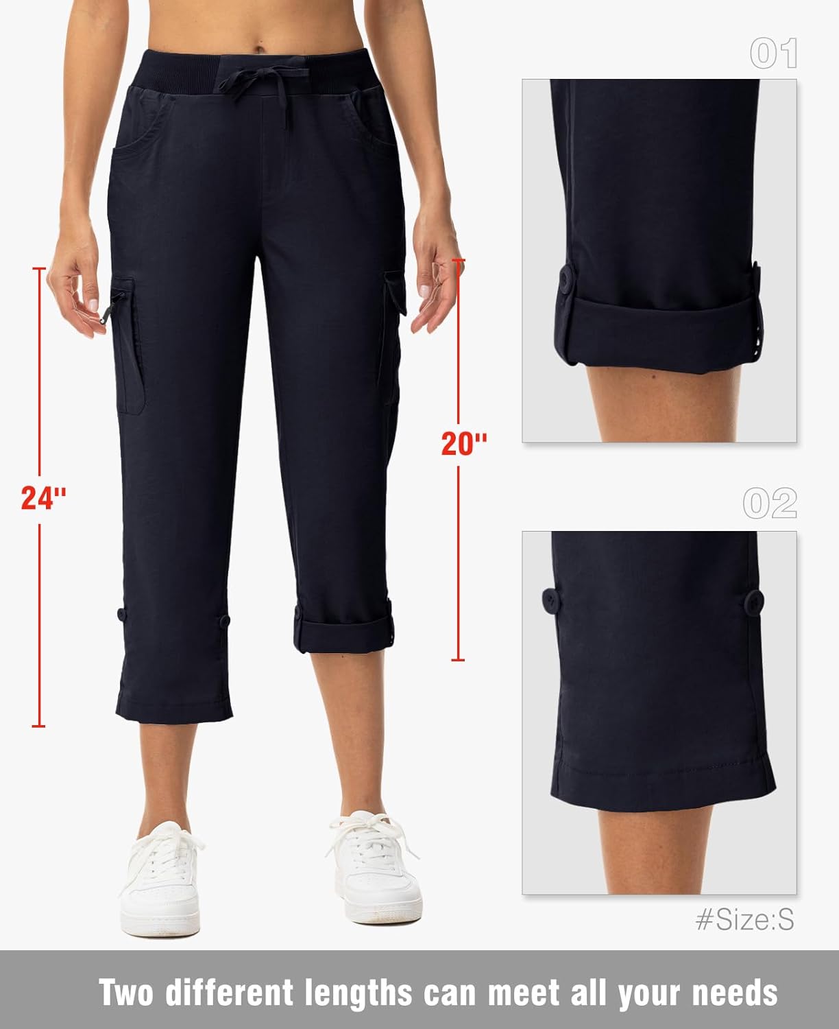 TBMPOY Women's Cargo Hiking Capris - Comfortable Outdoor Pants for Adventure | Various Colors Available