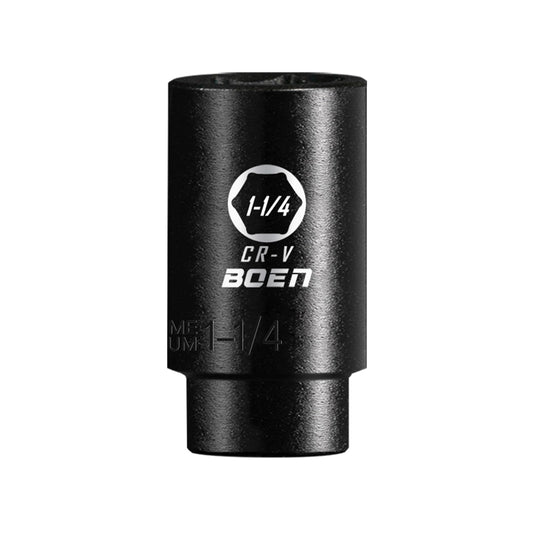 BOEN 1/2" Drive Deep Impact Socket,1-1/4 Inch Premium Socket,SAE,6 Point,Cr-V Steel with Laser Marking - Strong and Durable