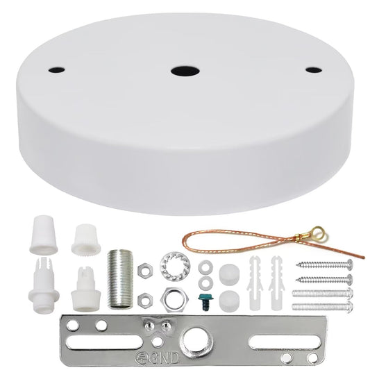 VTYXCTIGJ Light Canopy Kit White,4.7" US UL Vintage Chandelier Ceiling Light Plate for Pendant Light Chandelier Canopy Kit with All Mounting Hardware,Lighting Fixture Cover Plate for Easy Installation