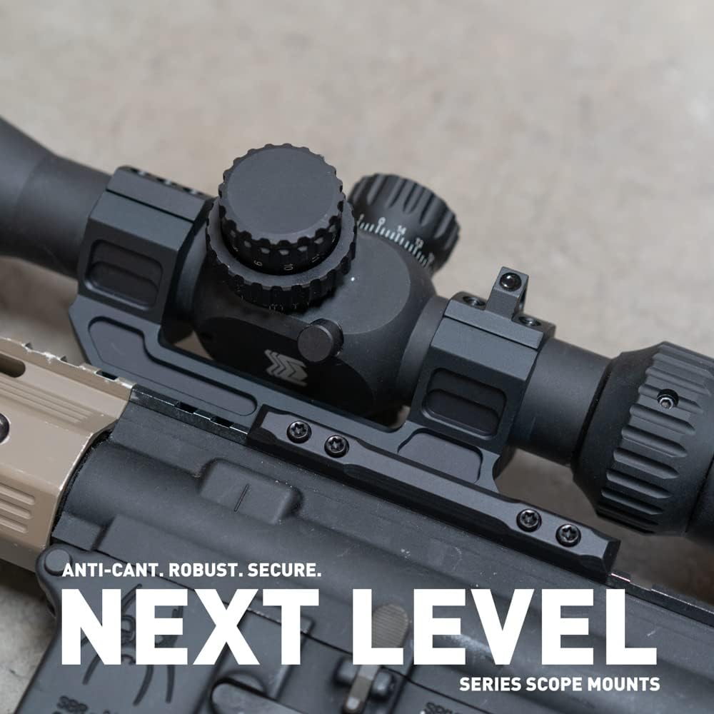 Monstrum Next Level Series Offset Scope Mount - Integrated Anti-Cant Level Bubble for Precision