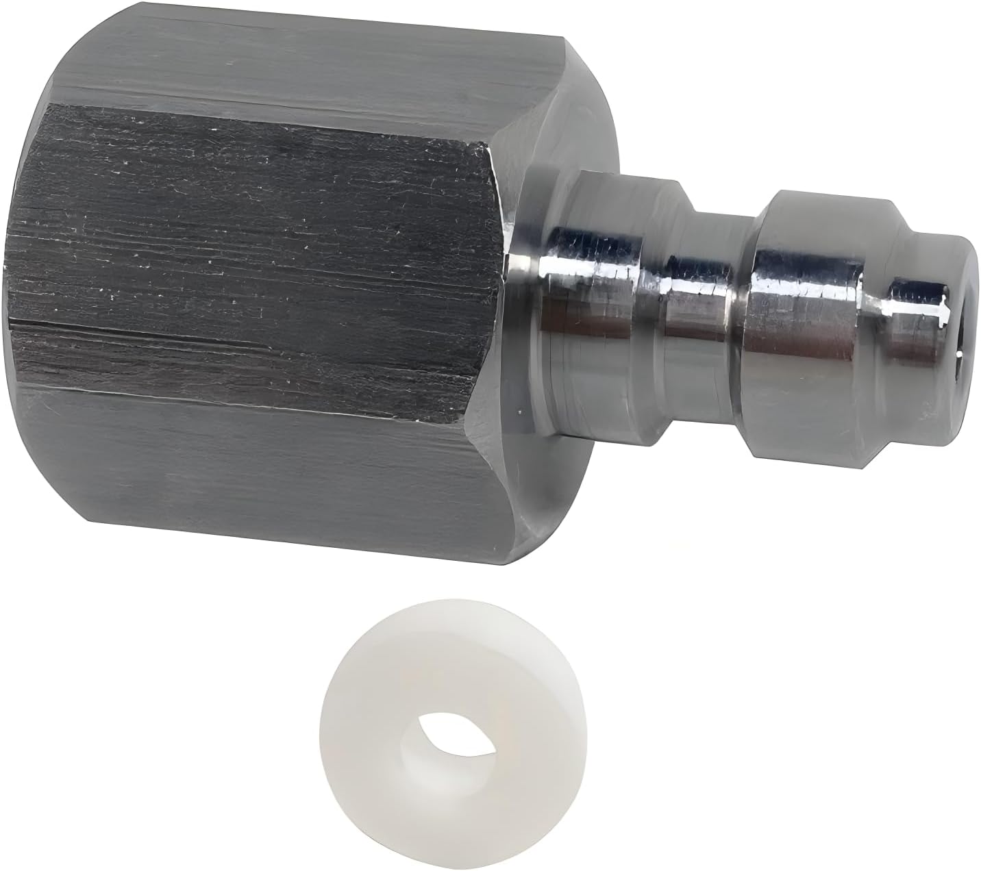 Universal 8mm Quick-Disconnect Plug Adapter, Stainless Steel 1/8" BSPP Female Thread, PCP Paintball Charging Fittings with Sealing O-Ring