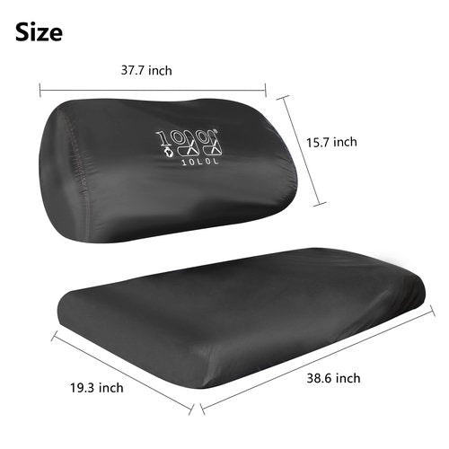 10L0L Golf Cart Seat Dust Cover - Waterproof, Dustproof, Sun-Proof Seat Protector for Yamaha EZGO, Club Car,All-Season Weather Resistant Front & Rear Seats Protection
