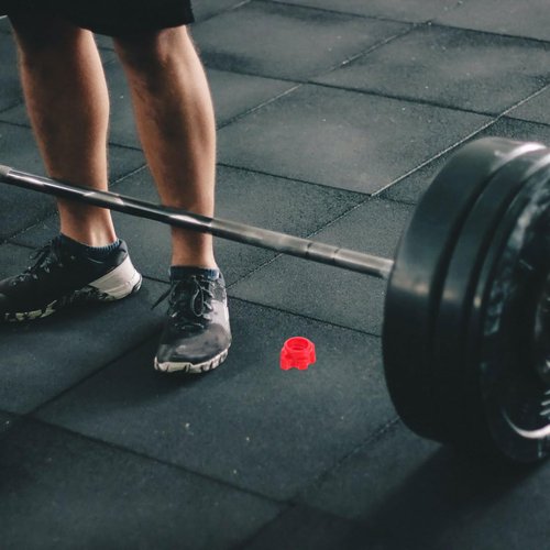 Kisangel Dumbbell Bar Nut Screw Clamp Collars Fitness Equipment Accessories Easy Install Barbell Locking Nut for Weight Training Gym