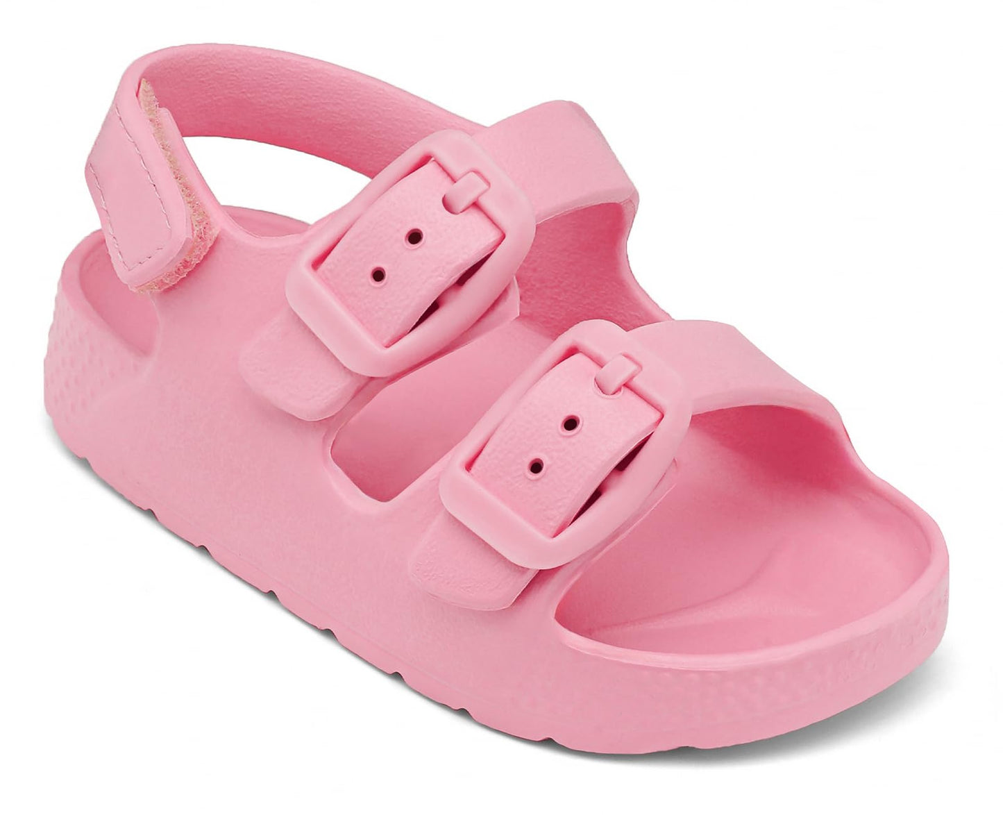 ChayChax Toddler Boys Girls Double Buckle Sandals Children's Adjustable Back Strap Water Sandal, Pink, 10 Toddler