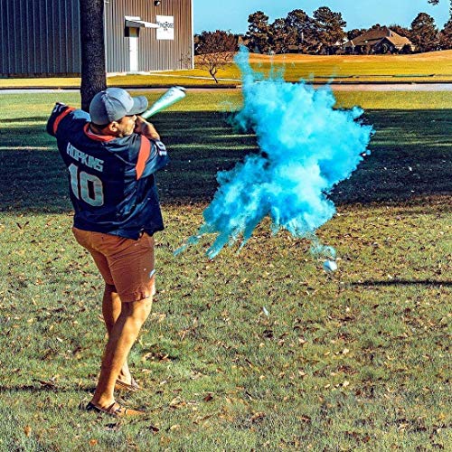 Winsharp Blue Gender Reveal Baseball - Exploding Pink/Blue Powder for Boy or Girl Party