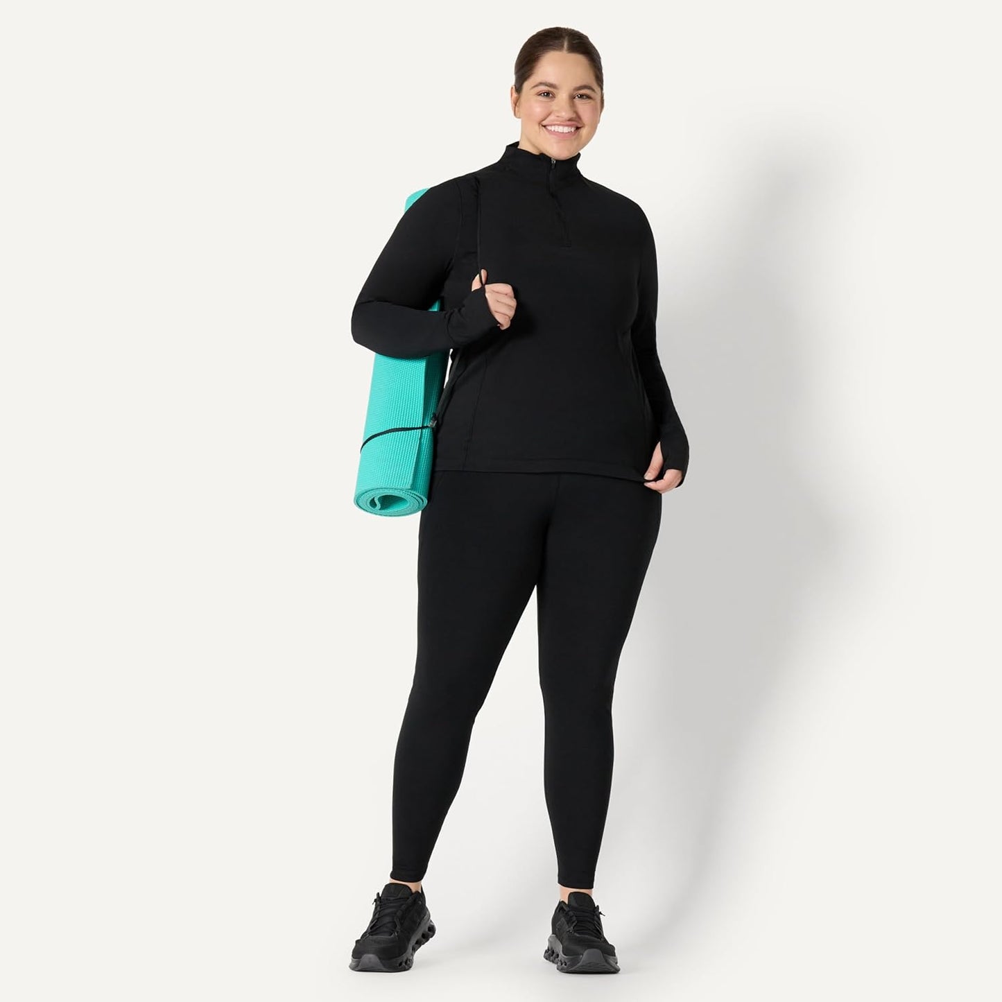 Skiennix Women's Active Quarter Zip Pullover Jacket - Buttery Soft Slim Fit, Perfect for Workouts