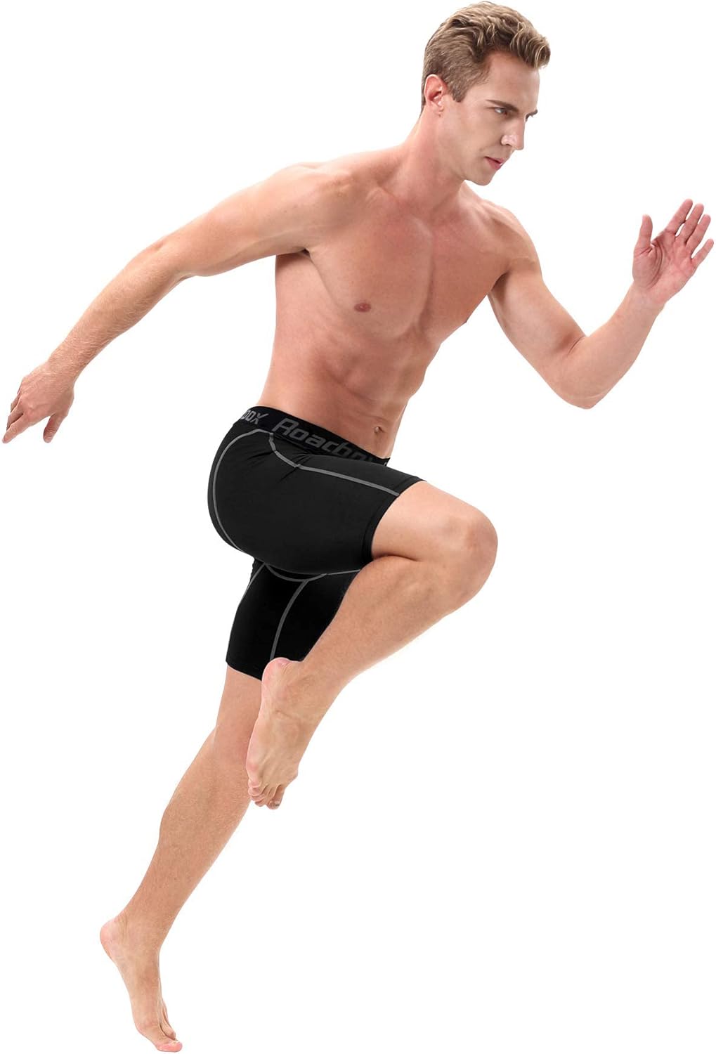 Roadbox Compression Shorts for Men - 3 Pack Athletic Workout Underwear | Spandex Base Layer Boxer Briefs