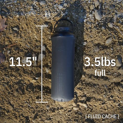 Fluid Cache 1.5L Portable Male Urinal Bottle - Leak-Proof, Discreet Black Car & Travel Urine Bag