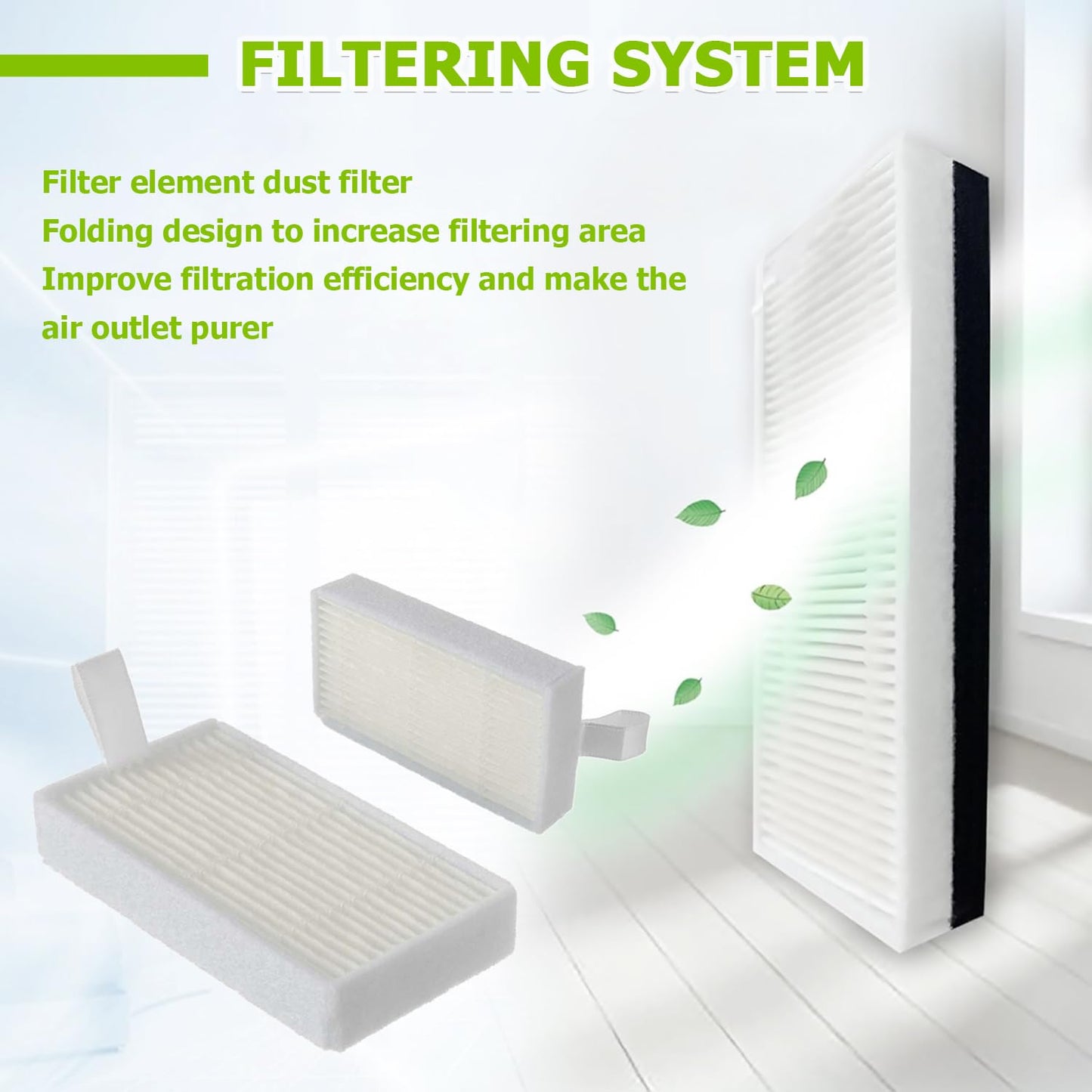 EPLZON HEPA Vacuum Filters Replace for I-LIFE v3 v3s V3s pro v5 v5s v5s Pro I-LIFE Robot Vacuum Filters(pack of 10pcs)