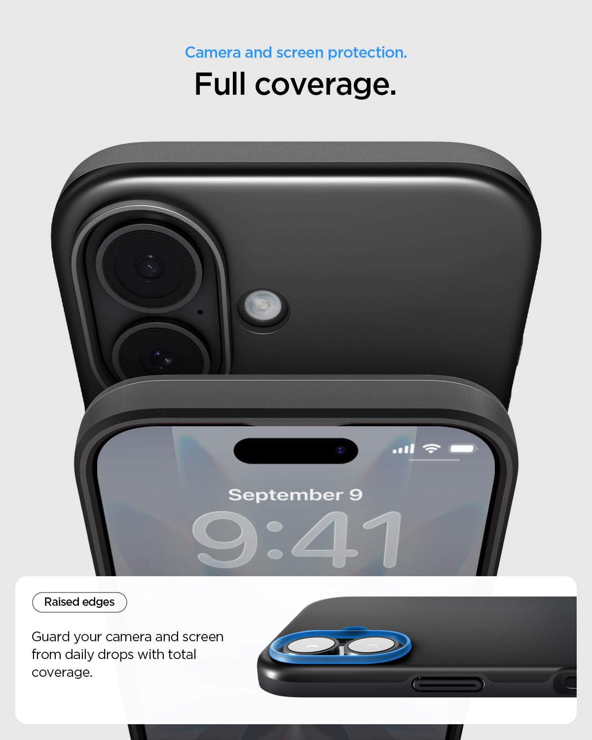 Spigen for iPhone 17 Case, Thin Fit MagFit [TPU Covered Camera Control] [Compatible with MagSafe] - Black