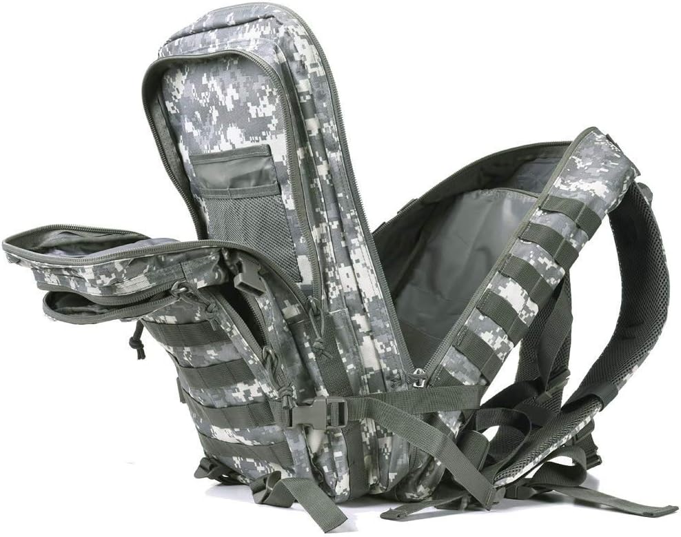 REEBOW GEAR Military Tactical Backpack - Large 3-Day Assault Pack | Molle Design in ACU Camo