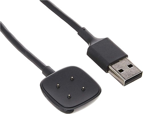 Fitbit Smartwatch Charging Cable for Sense 2, Sense, Versa 4 and Versa 3, Official Product, Black